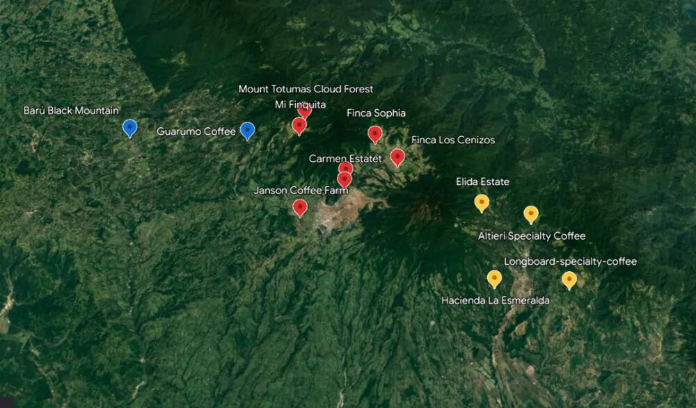 巴拿马瑰夏分布2721